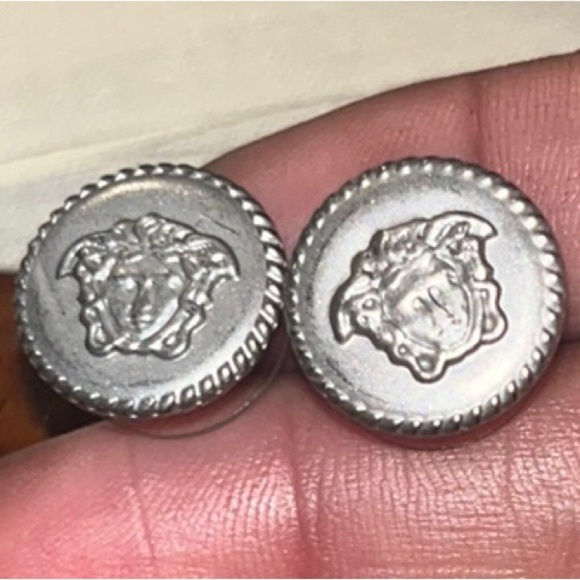 Versace Silver Medusa Stud Earrings - Picture 5 of 6